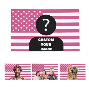 Custom America Flag 5 Background & 5 Sizes to Choose, Personalized Flags Design Your Image, Funny Decorative Tapestry Poster for Decorate Birthday Gift