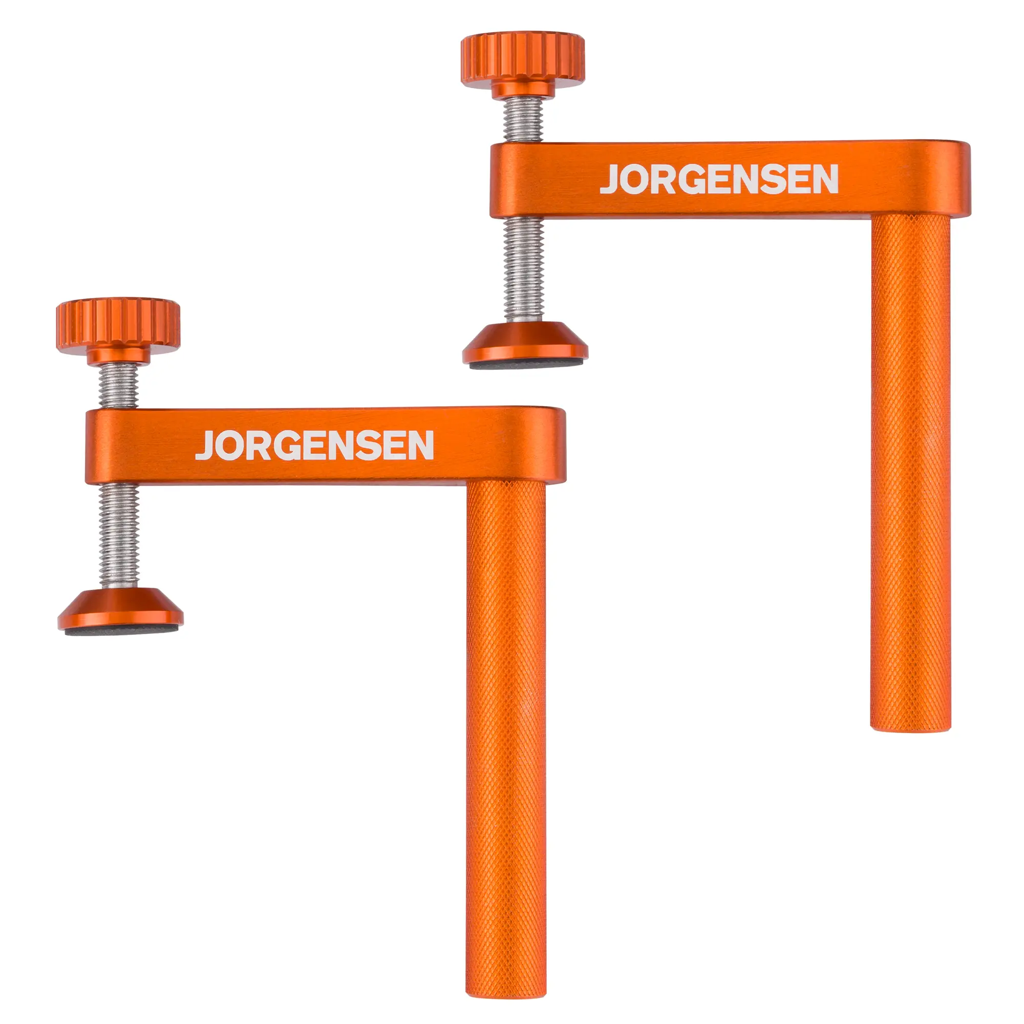 #BacktoSchool JORGENSEN 2 Pack Bench Dog Clamp, 3/4" (19mm) Dog Hole Clamp, Aluminum Alloy with Soft Non-Scratch Pad, Easy-Grip Knob for Woodworking Workbench