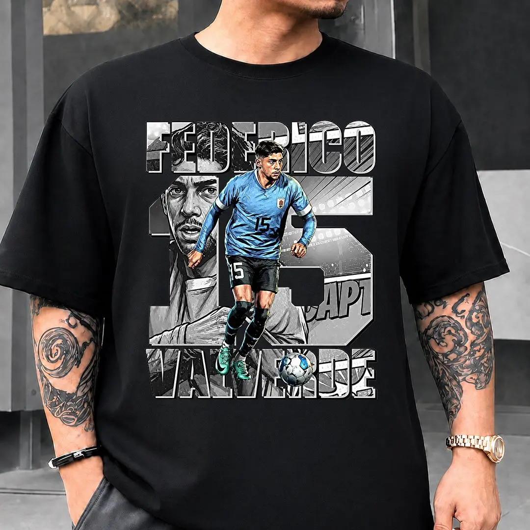Valverde Soccer Player T-Shirt, Comic Football Graphic Tee for Fans, Unisex Game Day Gift