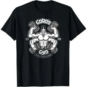 Vinyl Oversized Goro's Gym - Mortal Kombat Gym Tee Graphic T-Shirt Streetwear Holiday Wear y2k cotton fashion Streetwear Lover Gift Top Trending