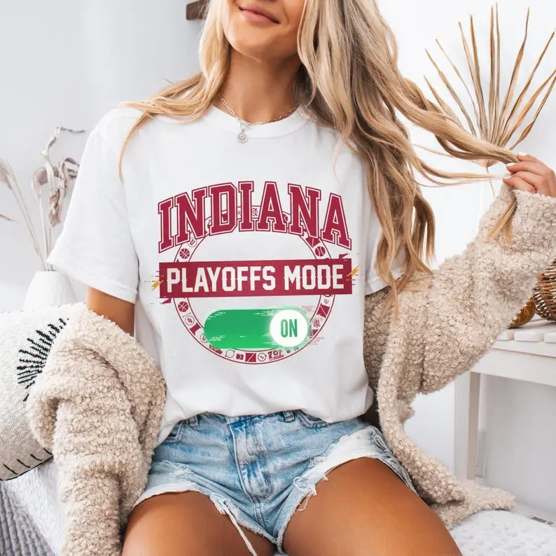 Comfort Colors Indiana Football Playoffs Mode T-Shirt, Indiana Football Coach Sweatshirt, Sports Fan Tee, College Football Merch, Gift For Men And Women