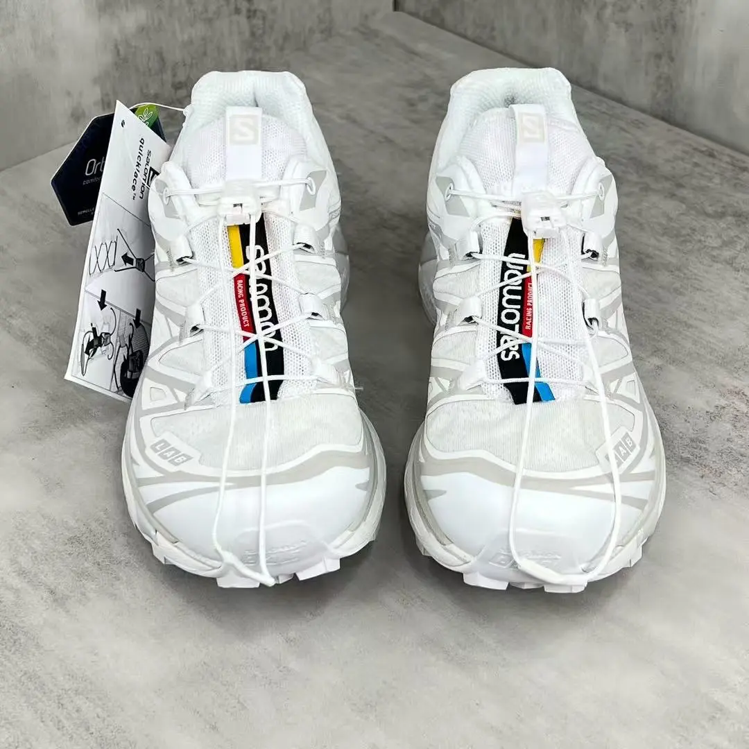 Salomon XT‑6 Unisex Outdoor Sneakers, Breathable Mesh Upper, Shock‑Absorbing Midsole, Non‑Slip Contagrip Outsole, for City Commuting, Mountain Trekking and Daily Walking.