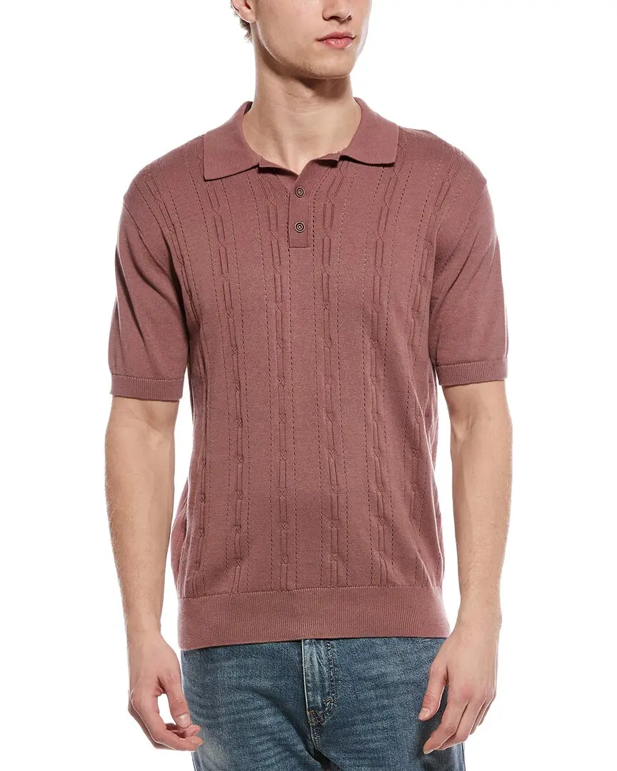 WEATHERPROOF VINTAGE Pointelle Polo Sweater