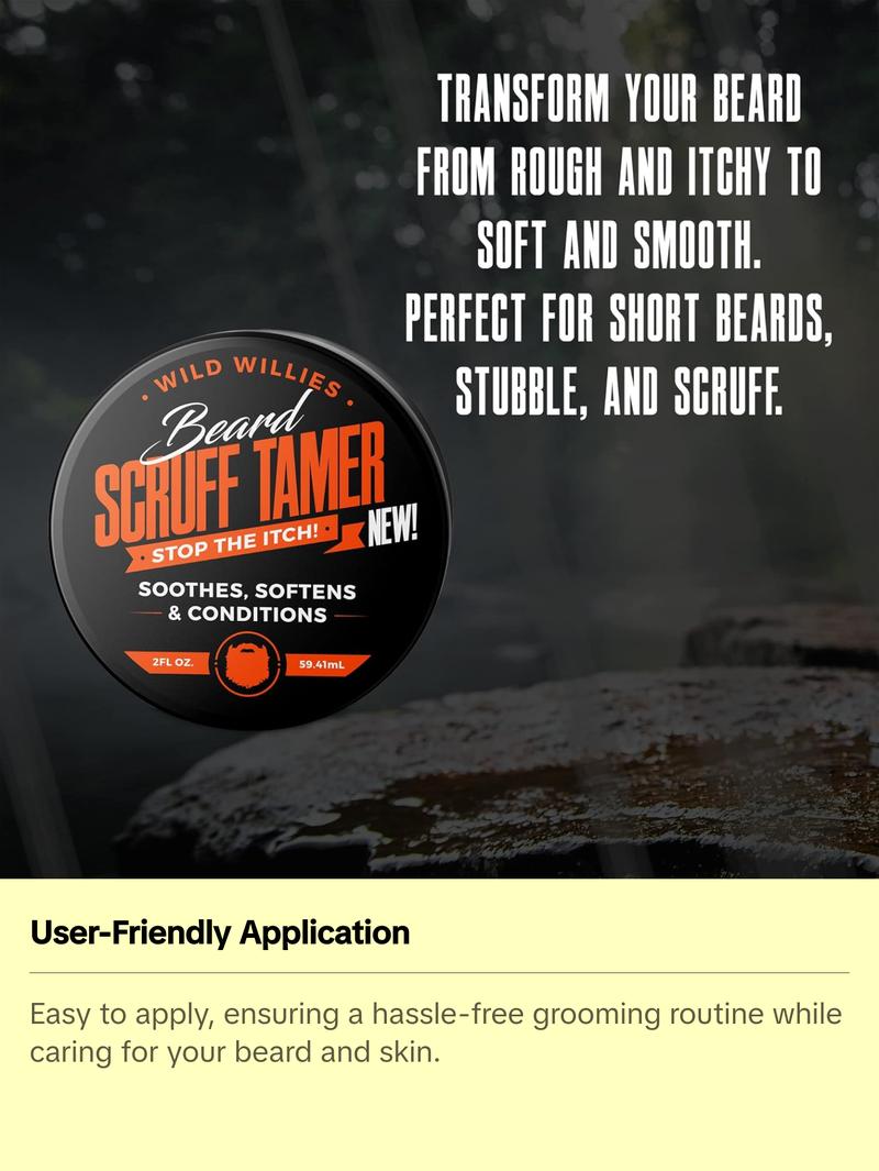 Wild Willies Beard Scruff Tamer - Original Product for Beard Care and Comfort. Moisturize your under beard!