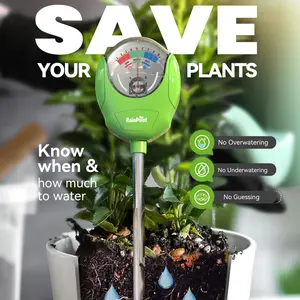 RainPoint Soil Meter Sensor, Soil Mechanical Sensor, Soil Moisture Monitor, Moisture Monitoring Instrument, 90 Degree Foldable, Stainless Steel Probe,Soil Detector For Indoor/Outdoor, Lawn, Potted Plants, Agriculture, etc. Garden Tool