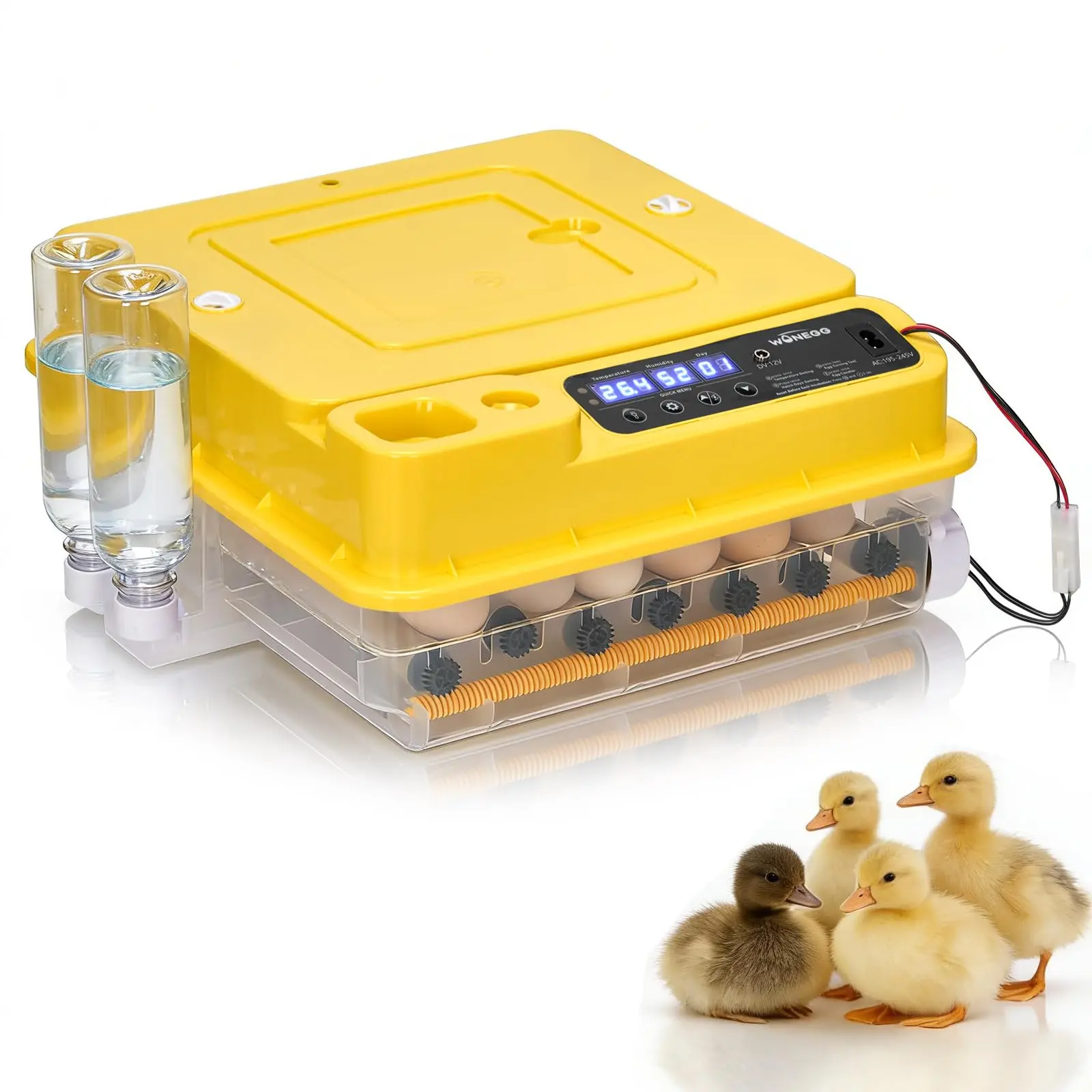 Incubators for Hatching Eggs, 30 Egg Incubator with Automatic Egg Turning, Temperature & Humidity Control, Egg Candler, Automatic Water Filling and Day Counter for Eggs Hatching