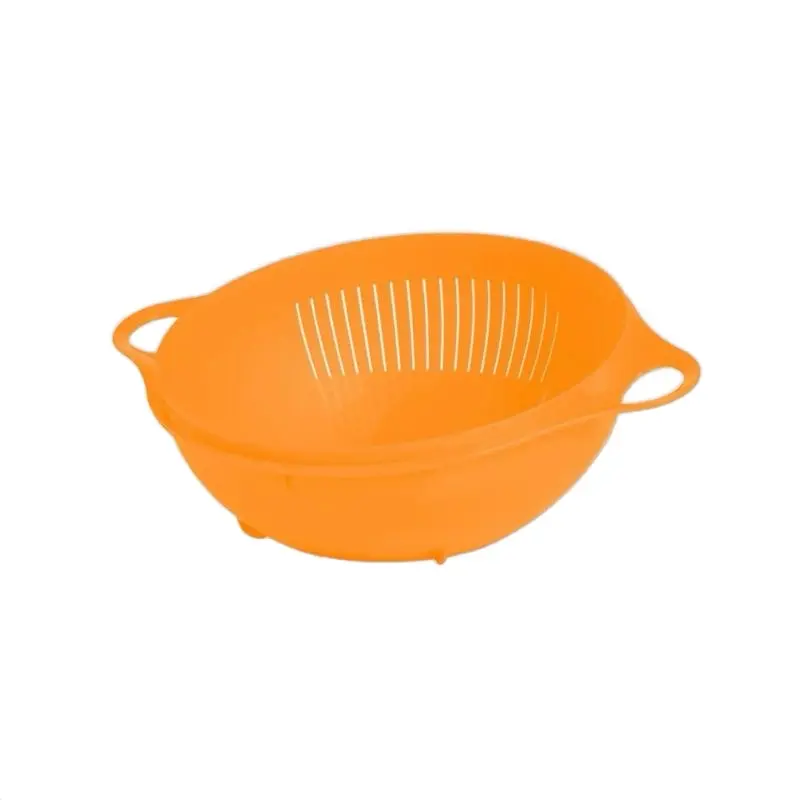 Thatsa Colander - Orange Plastic Strainer with Dual Handles for Easy Draining and Washing