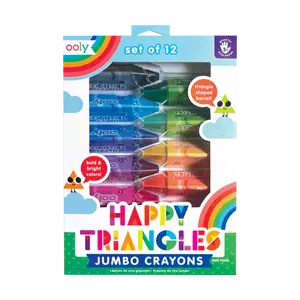 Happy Triangles Jumbo Crayons