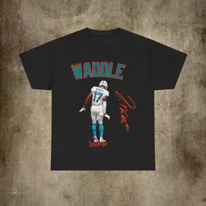 Jaylen Waddle Signature Tee, Miami Football Shirt, Game Day Tee