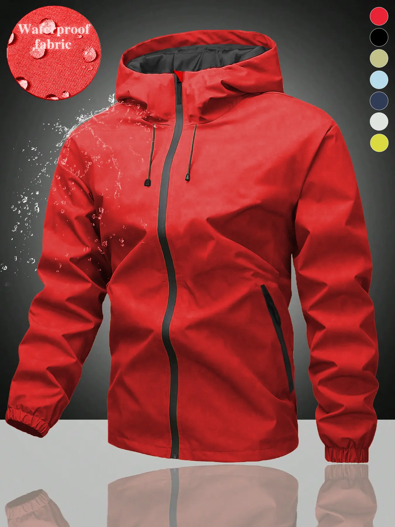 Unisex Outdoor Casual Jacket, Windproof Waterproof, Fall Winter Essential, Ultra-Light Foldable Design, All Zipper Seams Welded