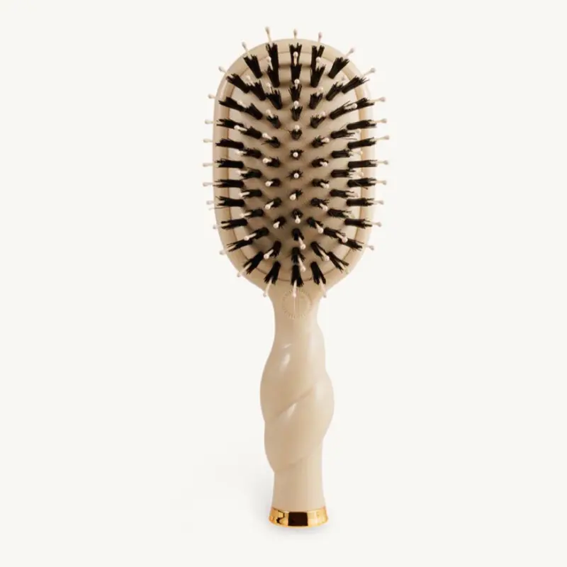 Teleties Mini Boar Bristle Hair Brush Tan