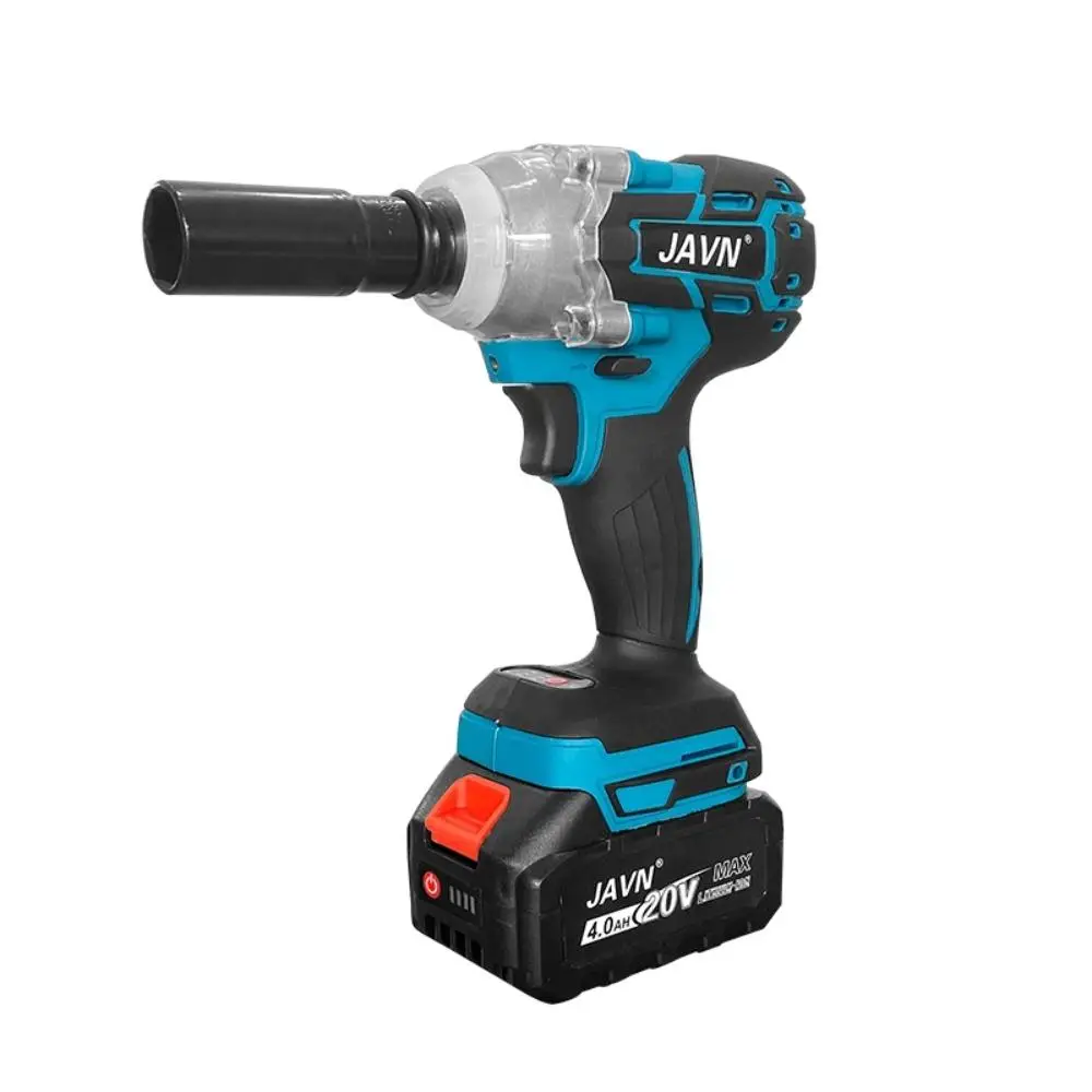JAVN 340N.m Electric Impact Wrench, 1 Set Cordless Electric Wrench, Brushless Wrench Socket Li-ion Battery Hand Drill Installation Power Tools, Work E