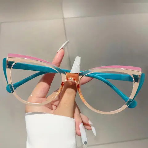 Vintage Cat Eye Frame Eyeglasses, Trendy Casual Eyeglasses for Women, Fashion Eyeglasses for Work, Daily Clothing Decor, Perfect for Daily Use, High Quality Eyewear, Casual Stylish Glasses, Trendy Frames