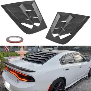 Side Window Louvers Air Vent Scoop Shades Cover Blinds ABS Fit for Dodge Charger 2011-2023 in GT Lambo Style Custom Fit (Matte Black)