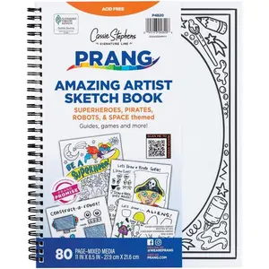 Amazing Artist Sketch Book By Cassie Stephens, White, 8.5” x 11”, 80 Pages