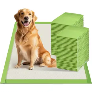 Pee Pads  28"x34", XL Thicker ECO Green Disposable Puppy  Pads Super Absorbent Full Edge-Wrapping Pad for Dogs, Puppies, Cats, Rabbits (10 Count)