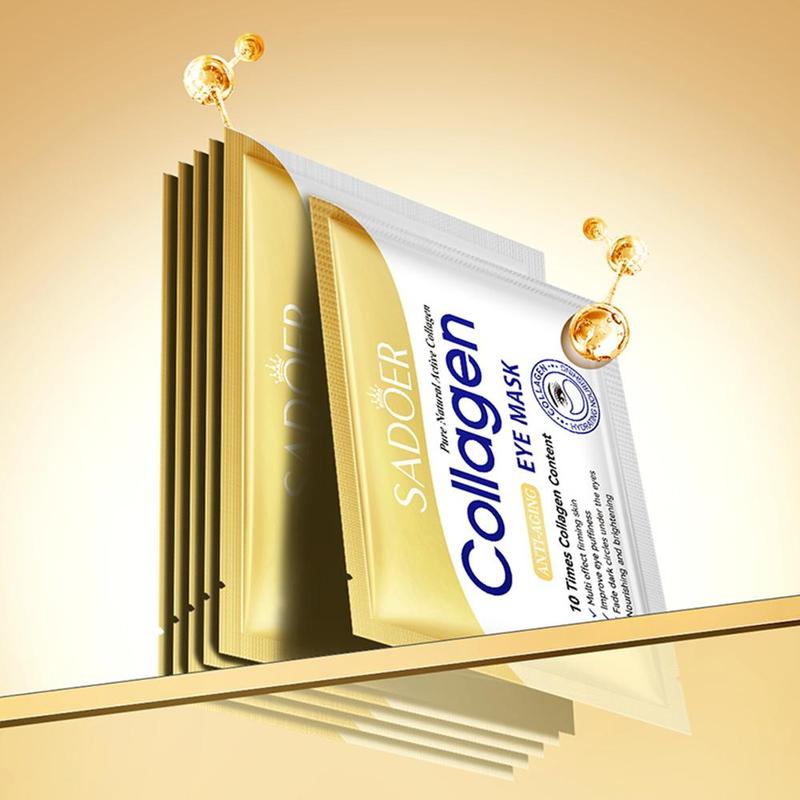 10 Pcs Crystal Collagen Eye Mask: Firm, Moisturize & Eliminate Dark Circles & Lines Gel Hydrate