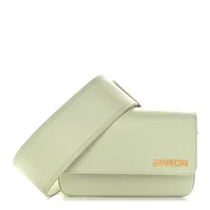 Pre-owned jacquemus Calfskin Shoulder Bags Smooth Le Carinu Light Green
