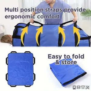 Extra Comfort Positioning Bed Pad 47"x40" - Washable Waterproof Medical Bed Pad with Reinforced Handles for Elderly Care & Safe Patient Transfers - Lightweight Durable Fabric for Home Healthcare, Bed Accessories, Patient Transfer Cushion, Easycarry