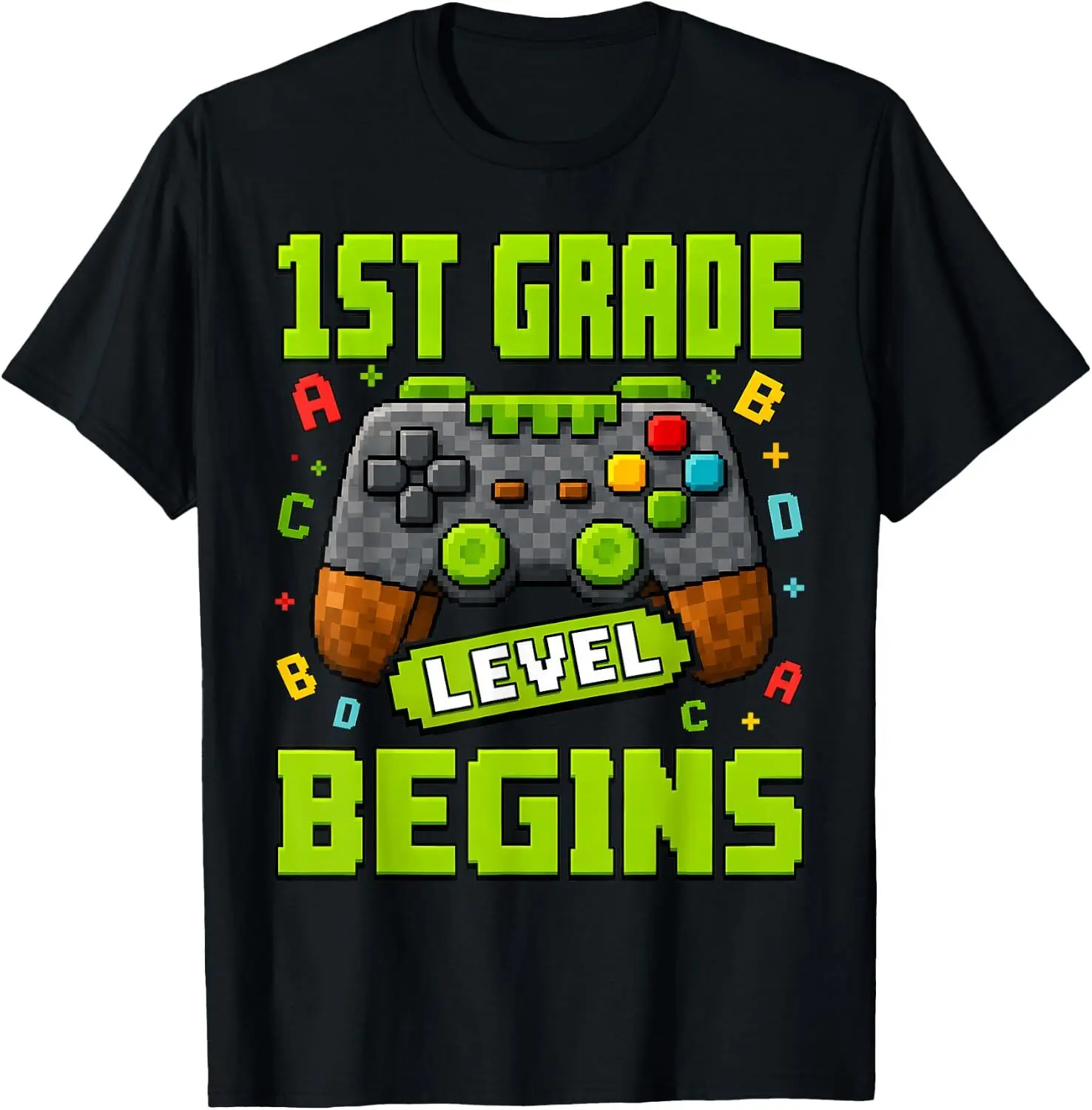 Gamer 1st Garde Back to School First Day of First Grade Boys T-Shirt Cotton Unisex Kids