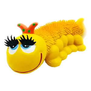 Caterpillar Squeaky Dog Toys Soft Sensory Natural Rubber (Latex) Lanco