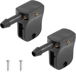 Universal 2X Front 3-way Adjustable Windshield Wiper  Arm Washer Nozzle Jet Spray Set Replacement For  Sprinter Ford Transit Peterbilt For VW Crafter  Fortwo 12mm/0." Hook