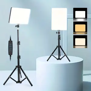 10-Inch LED Ring Light with Adjustable color temperature 51-Inch Tripod Stand – USB-Powered Video Fill Lamp for Vlogging, Photography, Makeup, Live Streaming, and Studio Use, Makeup Lighting | Sleek LED Light | Controllable Brightness Modern