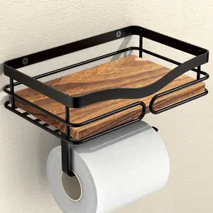 Fashionable Self-Adhesive or Drilling Paper Towel Holder, Space-Saving Wall-Mounted Kitchen and Bathroom Organizer, Durable Roll Storage Rack