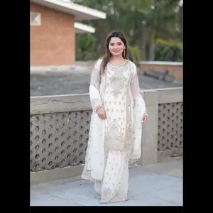 Chiffon gharara suit