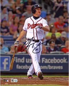 Chipper Jones Atlanta Braves Autographed 8" x 10" Watching Ball Photograph - Fanatics Authentic Certified