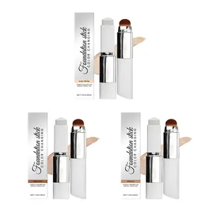 Color Matching Foundation Stick, 2-in-1 Matte & Sheer Finish, Buildable Lightweight Coverage, Adapts to Skin Tone for Natural Look, Smooth & Long-Wear, Non-Cakey, for Face & Contour