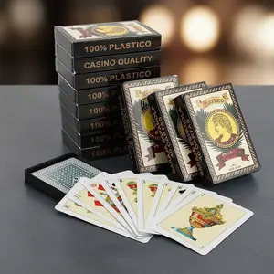 40-Card Spanish Playing Cards Deck – Plastic Baraja Española with Storage Box, Perfect for Truco, Brisca & Latin Card Games