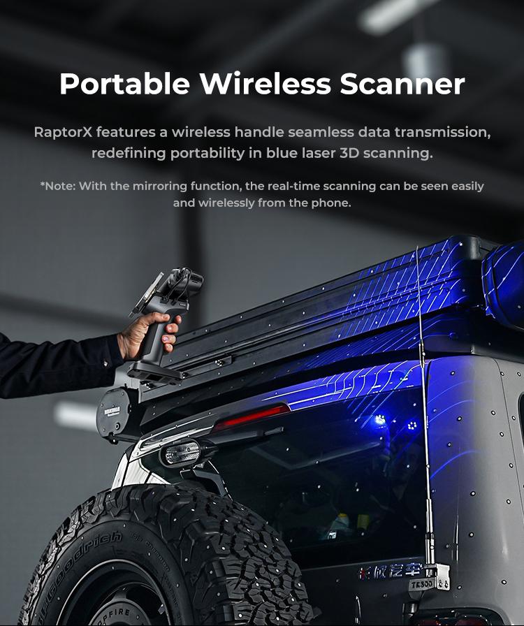 Creality RaptorX: Wireless Hybrid Blue Laser & NIR Scanner Creality RaptorX: Wireless Hybrid Blue Laser & NIR Scanner