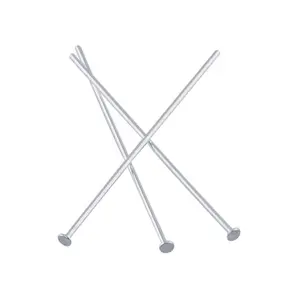 20pcs 925 Sterling Silver Flat Headpin Head Pins, 0.4mm/26 Gauge, Length Selections: 18mm/25mm/30mm/38mm