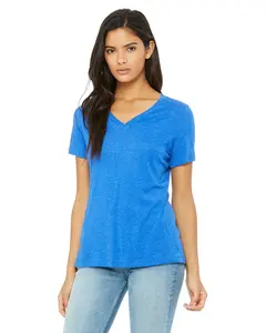 BELLA + CANVAS 6415 Women's Relaxed Triblend Short Sleeve V-Neck Tee