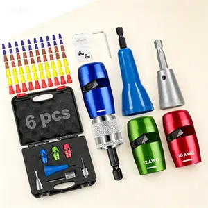 2025 Upgraded Electric Wire Stripping and Twisting Tool Kit for AWG 14-10, Power Drill Attachment for Stripping and Twisting Wires, 6PCS Connector Set, Reusable and Efficient