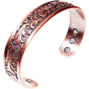 Copper bracelet used for Adjustable Size- a pure copper magnetic bracelet with 6 magnets for men
