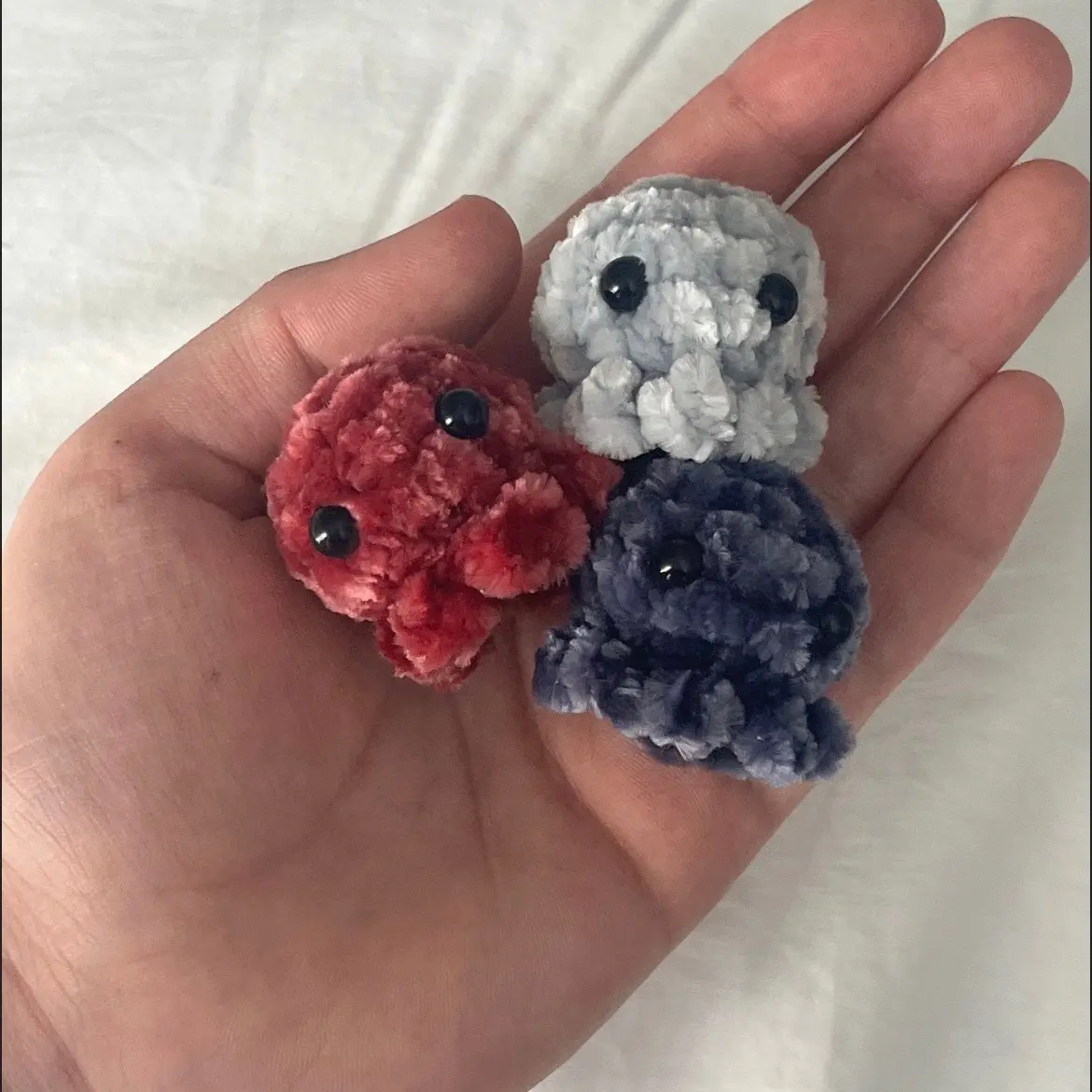 Velvet Amigurumi Baby Octopus Keychain