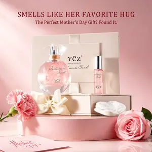 YCZ Golden Sands Perfume Gift Set - 3-Piece Floral Oriental Fragrance with 50ml & 15ml Perfumes, Camellia Diffuser Stone, Elegant Gift Box for gift box, perfect for lover, girlfriend & mother.