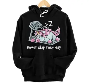 Never Skip Rest Day Gym Workout Cardio Sleeping Unicorn Hoodie, Sweatshirt, T-Shirt