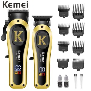 Kemei 1800 Hair Clipper and 1801 Beard Trimmer Combo Set Wireless Men’s Grooming Kit Suitable for Home Use