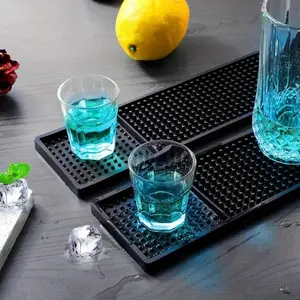 Solid Color Square Drain Mat, Non-slip Coaster, Rectangle Insulation Mat for Restaurants, Bars, Kitchen Accessories, Kitchen Decorative Placemat