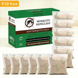 X10 Pack Mosquito Repellent for Camping， Natural Bug Repellent Stickers for Kids， DEET-Free Outdoor Indoor Garden Patio Essentials， Keep Mosquitoes Away Family Camping Gear
