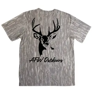 AFW Realtree Original Faded Out Buck Logo Tee Casual Vintage