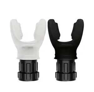 Adjustable Resistance Portable Respiratory Trainer for Lung Capacity and Endurance Boost Compact Fitness Gear for Gym Office or Outdoor Use in White and Black