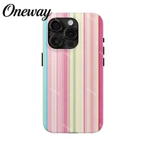 One soft and vibrant striped dual-layer protective case, a sturdy and durable two-in-one protective case, suitable for iPhone 17/16/15/14/13/12/11 Pro Max/Plus/Pro, Samsung Galaxy S25/S24/S23 Ultra series, couple's phone case.