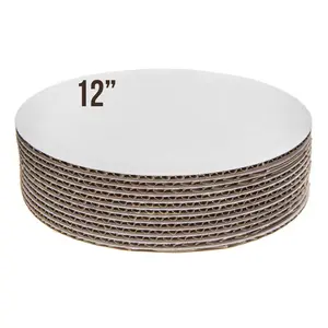 FromJenn Cake Boards - 12 Inch Durable Cardboard Circles for Bakers - Greaseproof and Lightweight Design
