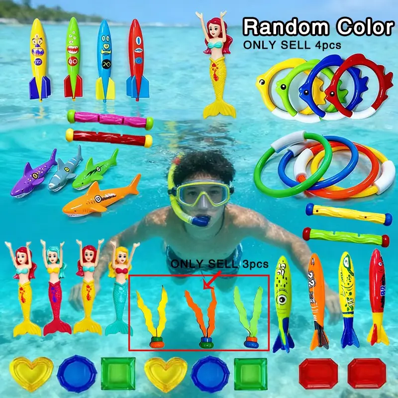 Diving Sports Accessories, Snorkeling Gear, Swimming Equipment, Torpedoes, Fish Bones, Swim Rings, Random Colors, Outdoor Gear, Water Playset