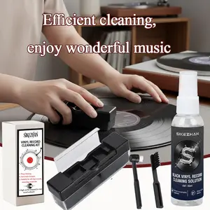Deep Clean Vinyl Record Cleaning Kit, 12.5cm Precision Brush Head, Gentle Spray, Restores Clarity, Ritualistic Care for Audiophiles