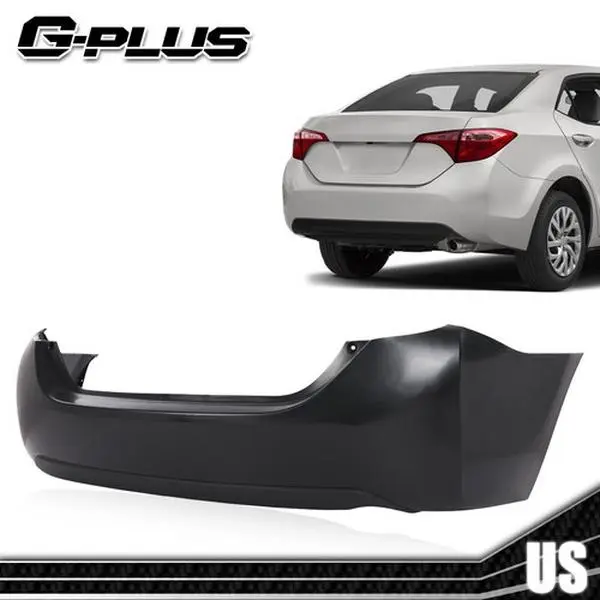 100% Brand New Rear Bumper Cover Replacement - Aftermarket Auto Body Part, Sedan (4-Door) Only for 14-19 Toyota Corolla, TO1100309, Economical Shipping, Aftermarket Parts
